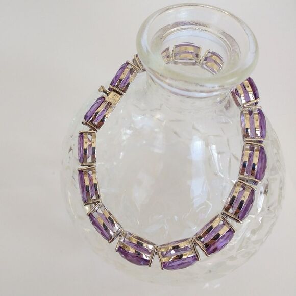 Amethyst Bracelet 48 Carats TW Sterling Silver - Picture 8 of 8